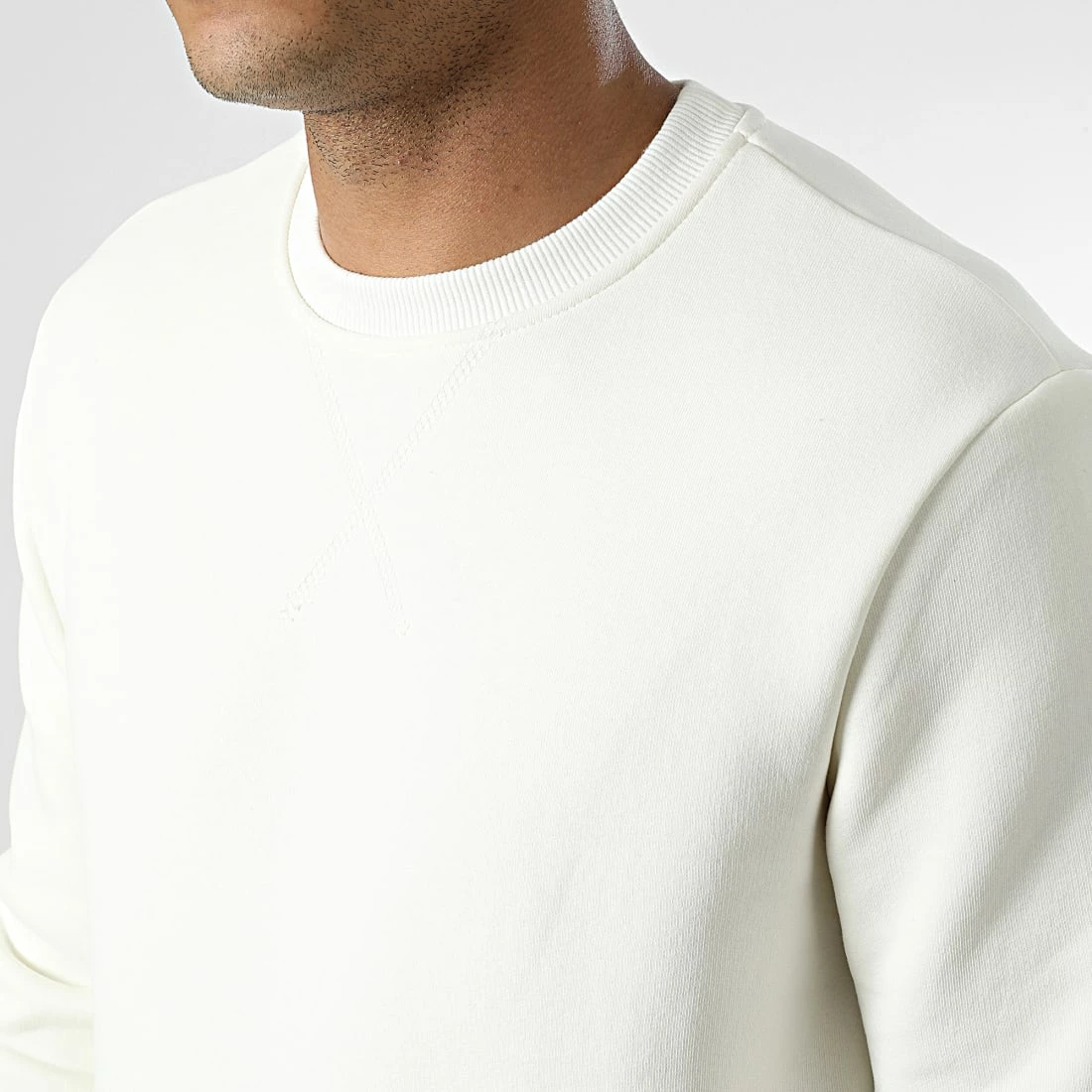 Acheter ❤️ Sweat Crewneck D7281 Beige Clair de Frilivin ⌛ 4 Acheter ❤️ Sweat Crewneck D7281 Beige Clair de Frilivin ⌛ – Image 2