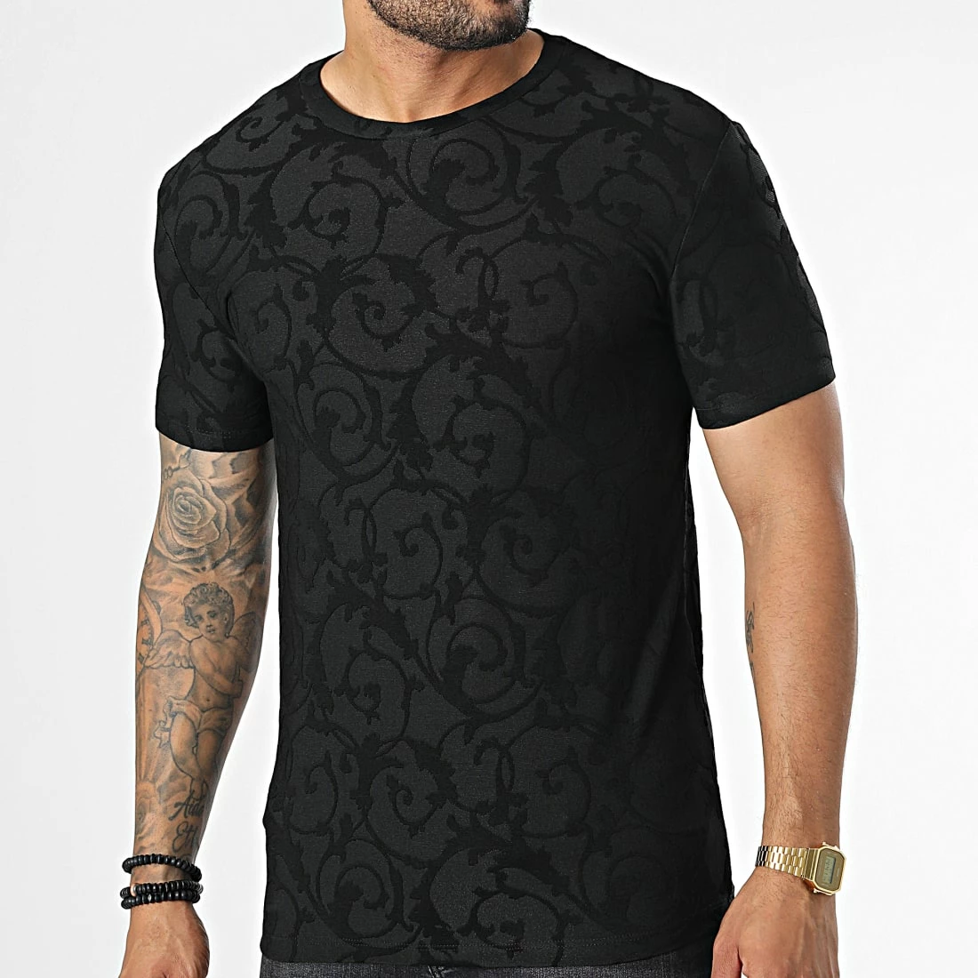 Grosses soldes ✔️ Tee 👕 Shirt FL028 Noir Renaissance Floral de Frilivin 🛒 3 Grosses soldes ✔️ Tee 👕 Shirt FL028 Noir Renaissance Floral de Frilivin 🛒