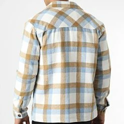 Coupon 🎁 Veste Zippée A Carreaux HP0670 Blanc Bleu Clair Camel de Frilivin 💯 -Promos Frilivin Magasin frilivin 334756 HP0670 31 20220829T162607 04