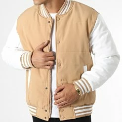 Bon marché 👏 Veste Teddy AB6726 Beige Blanc de Frilivin ✨