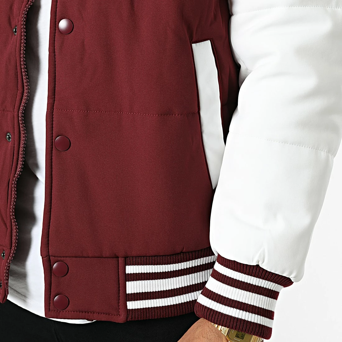 Vente flash ✔️ Veste Teddy AB6726 Bordeaux Blanc de Frilivin 🌟 4 Vente flash ✔️ Veste Teddy AB6726 Bordeaux Blanc de Frilivin 🌟 – Image 2