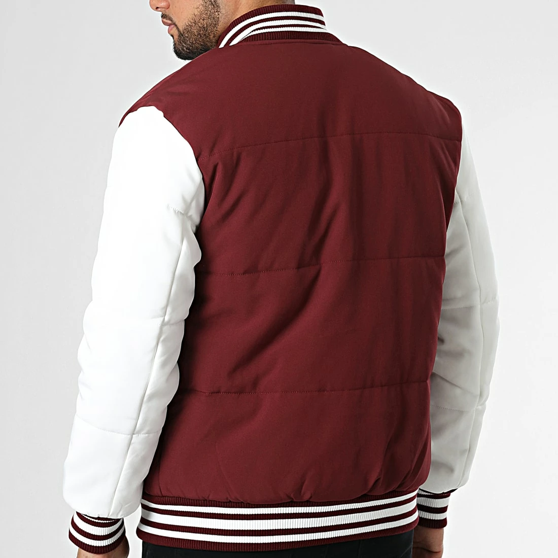 Vente flash ✔️ Veste Teddy AB6726 Bordeaux Blanc de Frilivin 🌟 6 Vente flash ✔️ Veste Teddy AB6726 Bordeaux Blanc de Frilivin 🌟 – Image 4