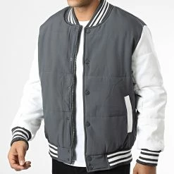 Nouveau 🧨 Veste Teddy AB6726 Gris Anthracite Blanc de Frilivin 🛒 -Promos Frilivin Magasin frilivin 334788 AB6726 4 20220830T152706 03