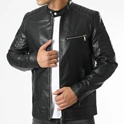 Acheter ⭐ Veste Biker HP06D74 Noir de Frilivin 💯
