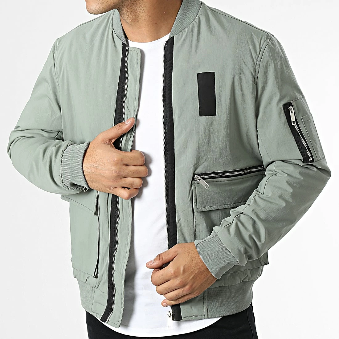 Promo ⌛ Veste Bomber QQ160C9 Vert Clair de Frilivin 🤩 3 Promo ⌛ Veste Bomber QQ160C9 Vert Clair de Frilivin 🤩