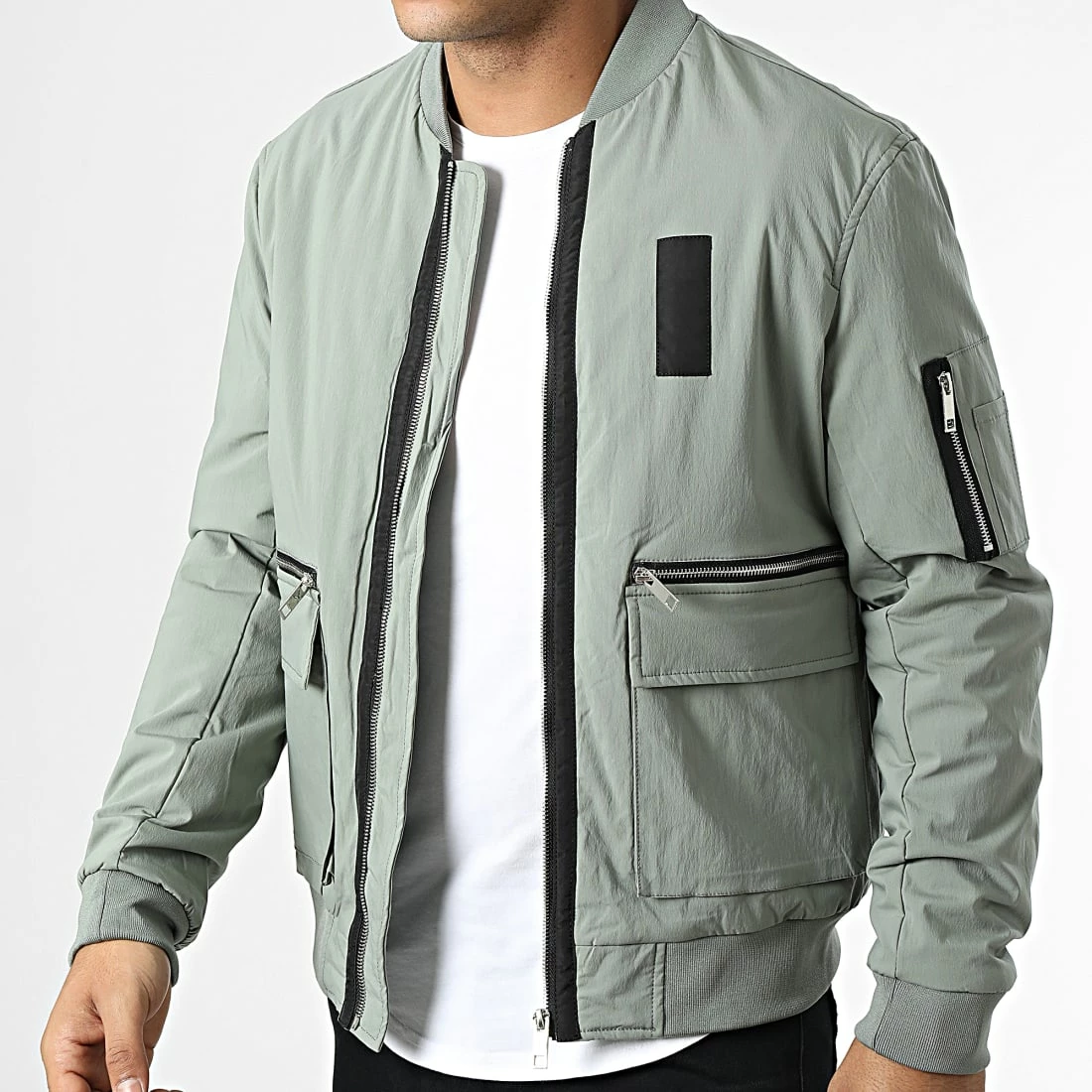 Promo ⌛ Veste Bomber QQ160C9 Vert Clair de Frilivin 🤩 5 Promo ⌛ Veste Bomber QQ160C9 Vert Clair de Frilivin 🤩 – Image 3