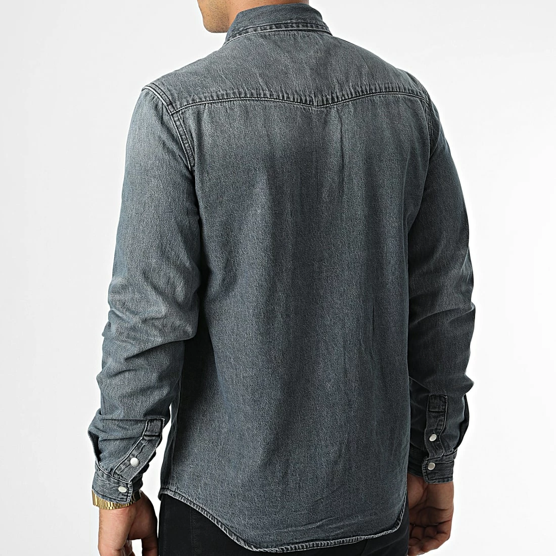 Bon marché 🥰 Chemise Manches Longues Jean VJ413 Bleu Brut de Frilivin 🎉 6 Bon marché 🥰 Chemise Manches Longues Jean VJ413 Bleu Brut de Frilivin 🎉 – Image 4