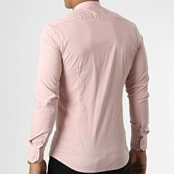 Remise 🎁 Chemise Manches Longues Col Officier NS7229 Rose Clair de Frilivin 🥰 -Promos Frilivin Magasin frilivin 334794 NS7229 CIPRIA 20220830T152343 04