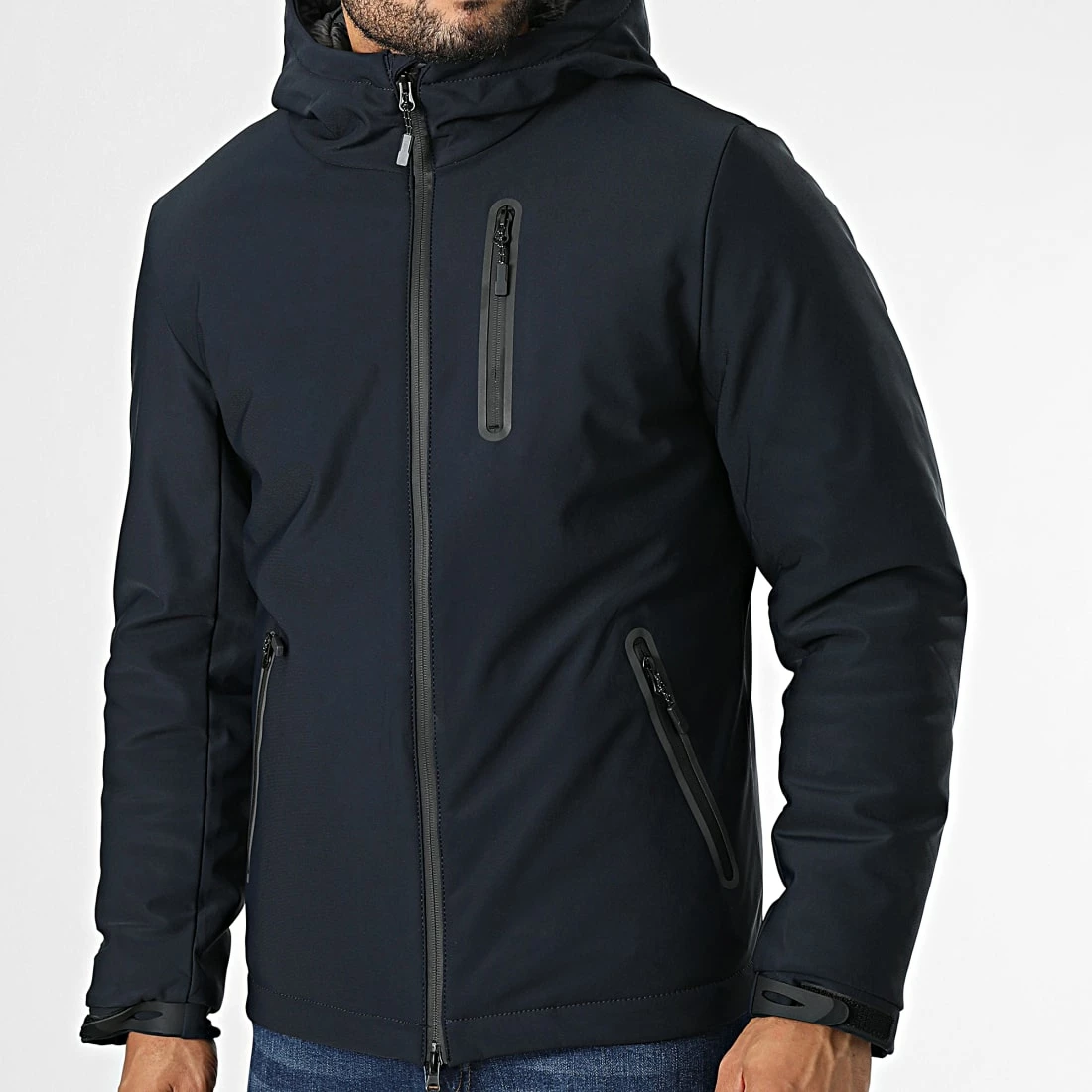 Acheter 👏 Veste Zippée Capuche L862 Bleu Marine de Frilivin 🔥 3 Acheter 👏 Veste Zippée Capuche L862 Bleu Marine de Frilivin 🔥