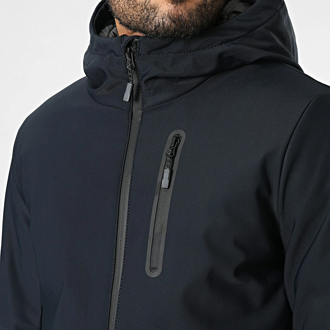 Acheter 👏 Veste Zippée Capuche L862 Bleu Marine de Frilivin 🔥 4 Acheter 👏 Veste Zippée Capuche L862 Bleu Marine de Frilivin 🔥 – Image 2