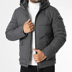 Vente flash 😀 Parka L857 Gris Anthracite de Frilivin 💯