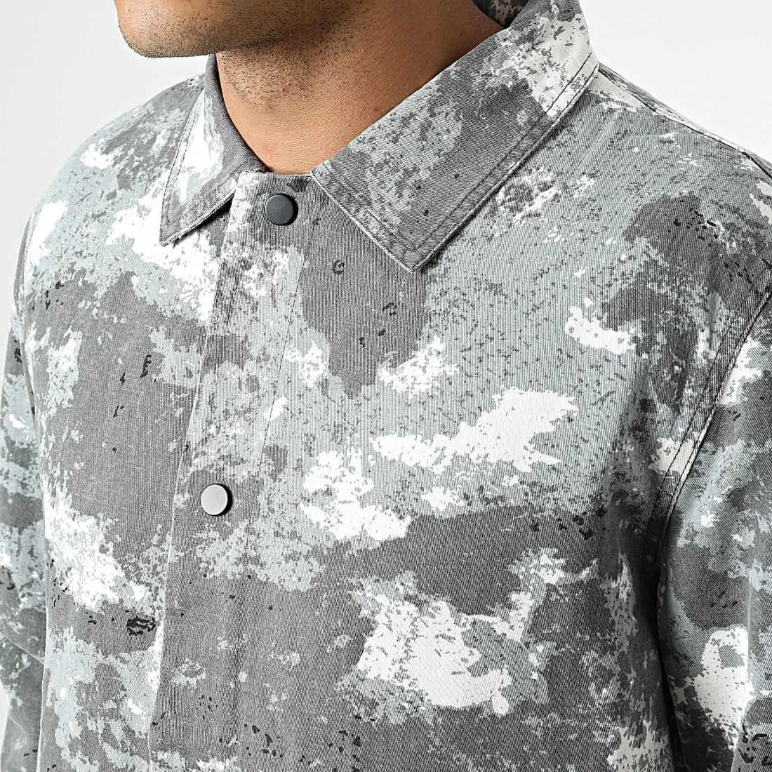 Offres ✨ Surchemise Camouflage HP0663 Gris de Frilivin 🔥 4 Offres ✨ Surchemise Camouflage HP0663 Gris de Frilivin 🔥 – Image 2