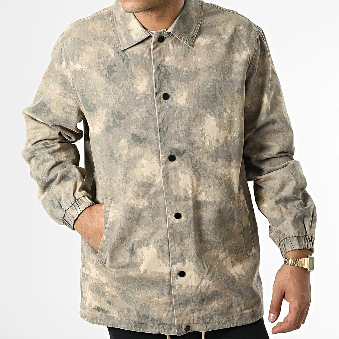Tout neuf 🛒 Surchemise Camouflage HP0663 Beige de Frilivin 🛒 5 Tout neuf 🛒 Surchemise Camouflage HP0663 Beige de Frilivin 🛒 – Image 3
