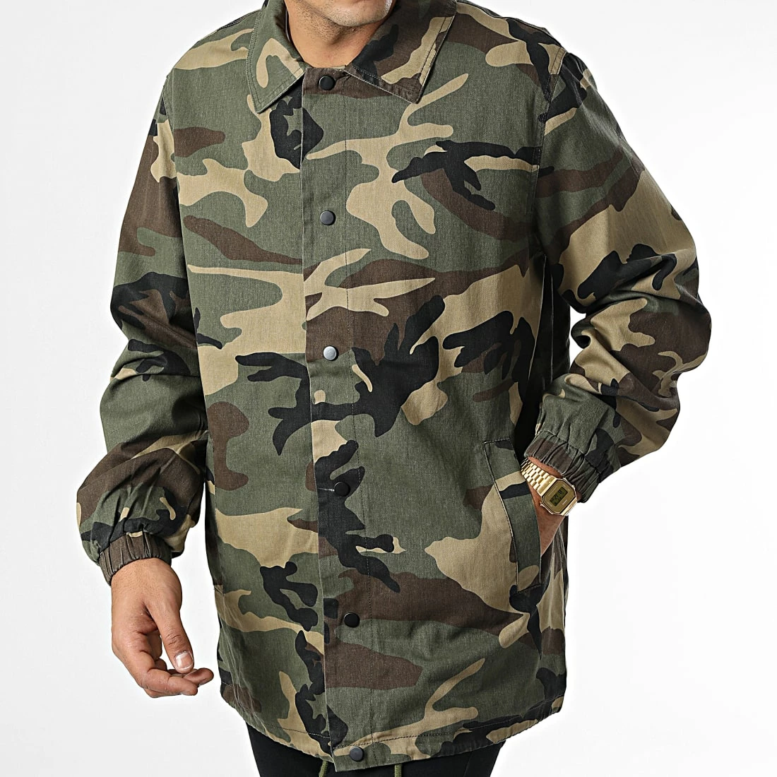 Budget 🥰 Surchemise Camouflage HP0663 Vert Kaki de Frilivin 🧨 5 Budget 🥰 Surchemise Camouflage HP0663 Vert Kaki de Frilivin 🧨 – Image 3