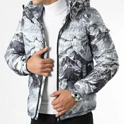 Offres 🔔 Doudoune Capuche 9920 Gris de Frilivin 🤩