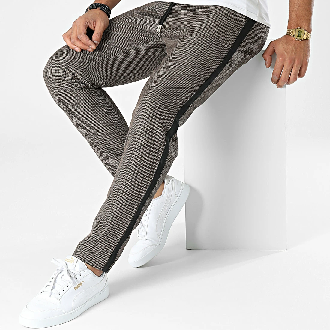 De gros 🧨 Pantalon A Carreaux BM1673 Marron de Frilivin ⭐ 5 De gros 🧨 Pantalon A Carreaux BM1673 Marron de Frilivin ⭐ – Image 3