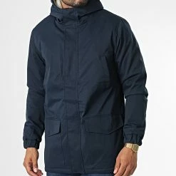 Sortie 🥰 Parka Fourrure FD81C75 Bleu Marine de Frilivin 🎉