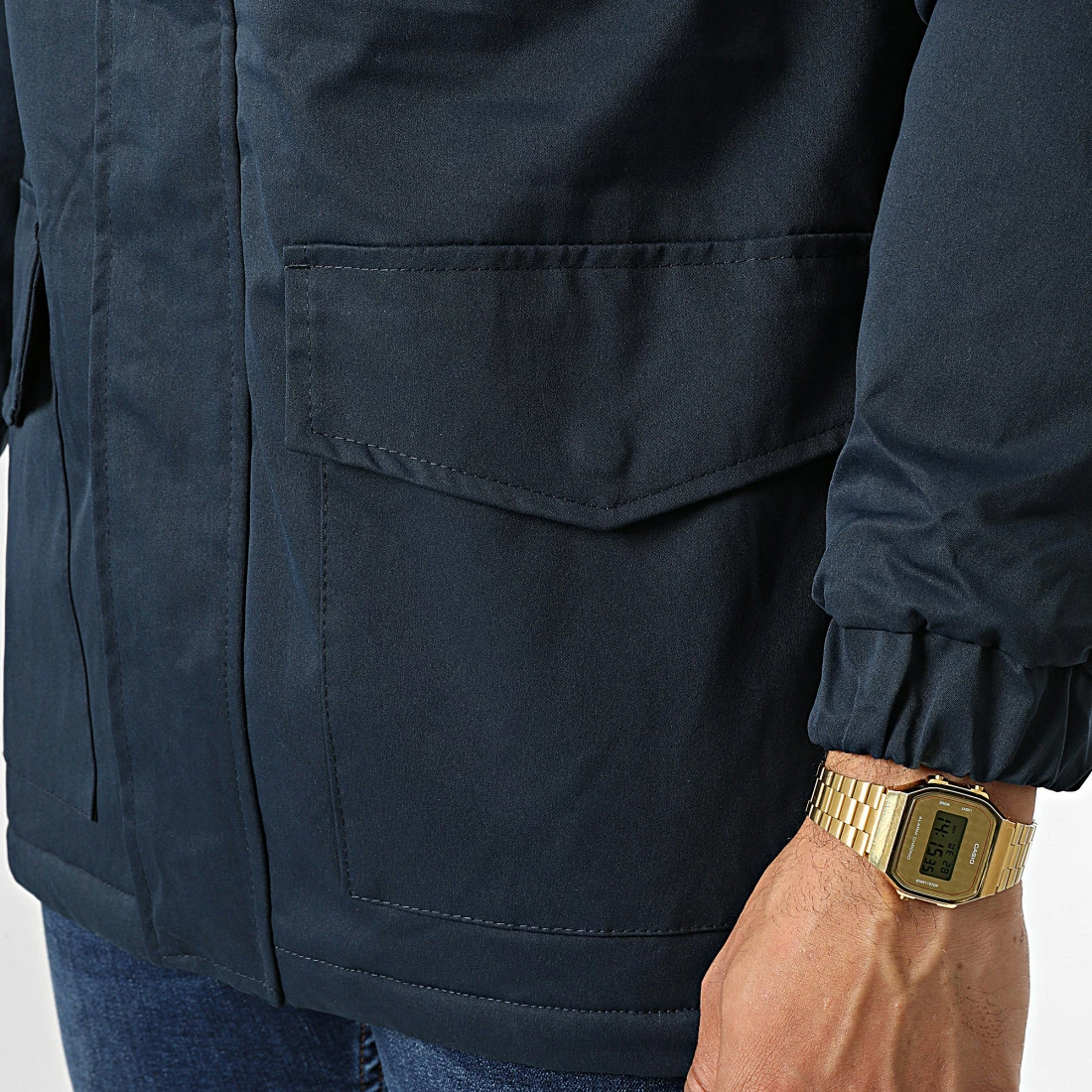 Sortie 🥰 Parka Fourrure FD81C75 Bleu Marine de Frilivin 🎉 4 Sortie 🥰 Parka Fourrure FD81C75 Bleu Marine de Frilivin 🎉 – Image 2