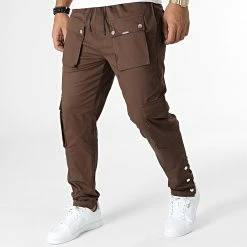Grosses soldes 🛒 Pantalon Cargo BM1603 Marron de Frilivin 🌟