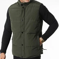 Meilleur prix 🔥 Doudoune Sans Manches JK2103 Vert Kaki de Frilivin 🎁 -Promos Frilivin Magasin frilivin 337494 JK2103 GREEN 20220920T152203 03