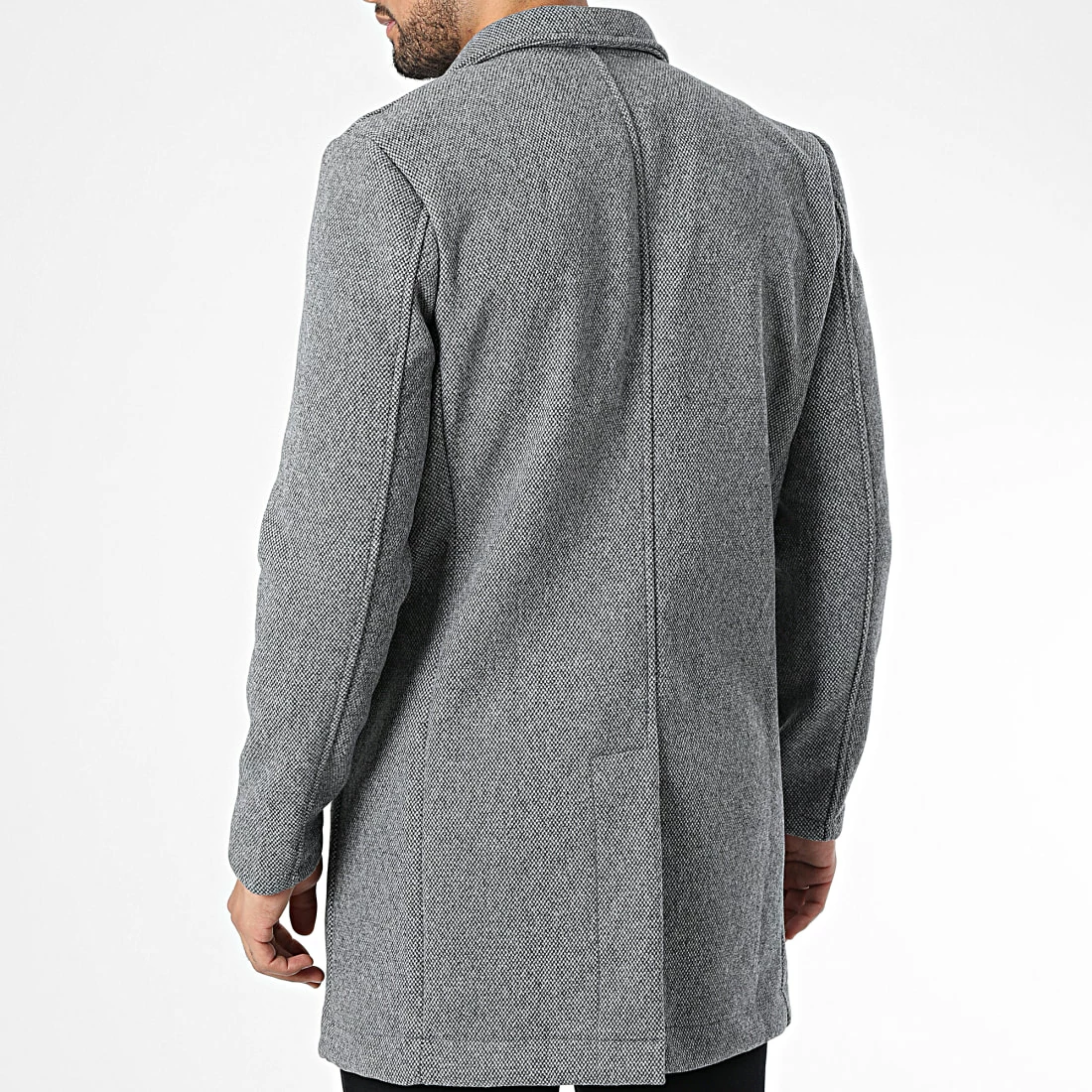 Meilleure vente 🔥 Manteau X16213 Gris Chiné de Frilivin ✨ 6 Meilleure vente 🔥 Manteau X16213 Gris Chiné de Frilivin ✨ – Image 4