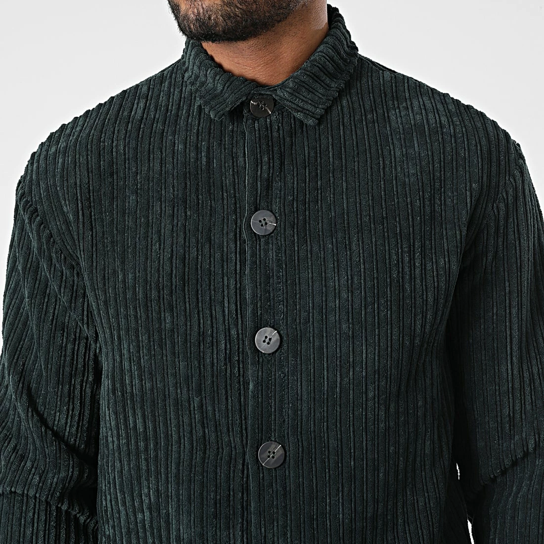 Le moins cher 🎁 Ensemble Chemise Manches Longues Et Pantalon Velours FL042 Vert Foncé de Frilivin ✨ 4 Le moins cher 🎁 Ensemble Chemise Manches Longues Et Pantalon Velours FL042 Vert Foncé de Frilivin ✨ – Image 2