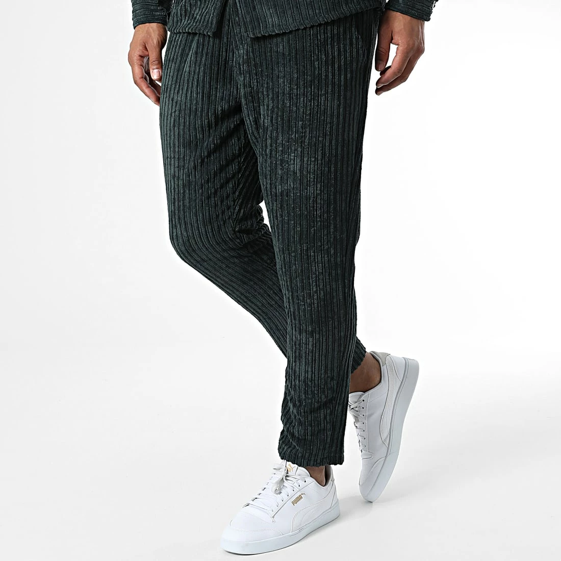 Le moins cher 🎁 Ensemble Chemise Manches Longues Et Pantalon Velours FL042 Vert Foncé de Frilivin ✨ 6 Le moins cher 🎁 Ensemble Chemise Manches Longues Et Pantalon Velours FL042 Vert Foncé de Frilivin ✨ – Image 4