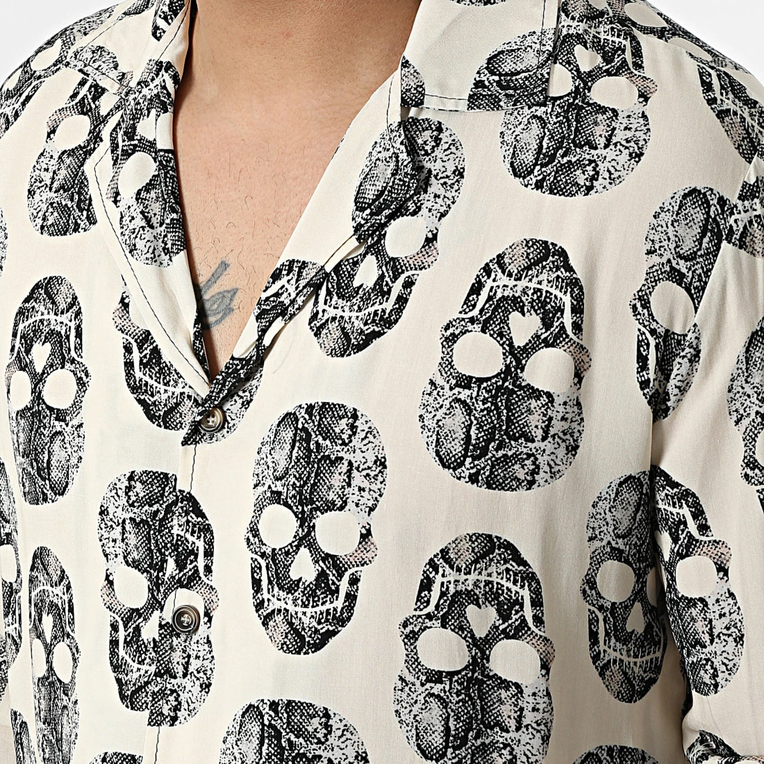 Meilleure vente ⭐ Chemise Manches Longues X16235 Beige de Frilivin ⌛ 4 Meilleure vente ⭐ Chemise Manches Longues X16235 Beige de Frilivin ⌛ – Image 2