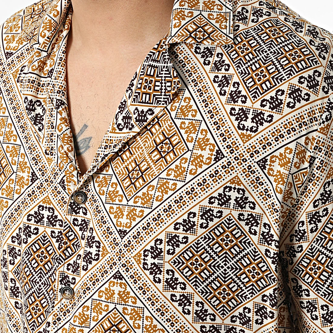 Vente flash 🛒 Chemise Manches Longues X16232 Beige Jaune de Frilivin 😀 4 Vente flash 🛒 Chemise Manches Longues X16232 Beige Jaune de Frilivin 😀 – Image 2