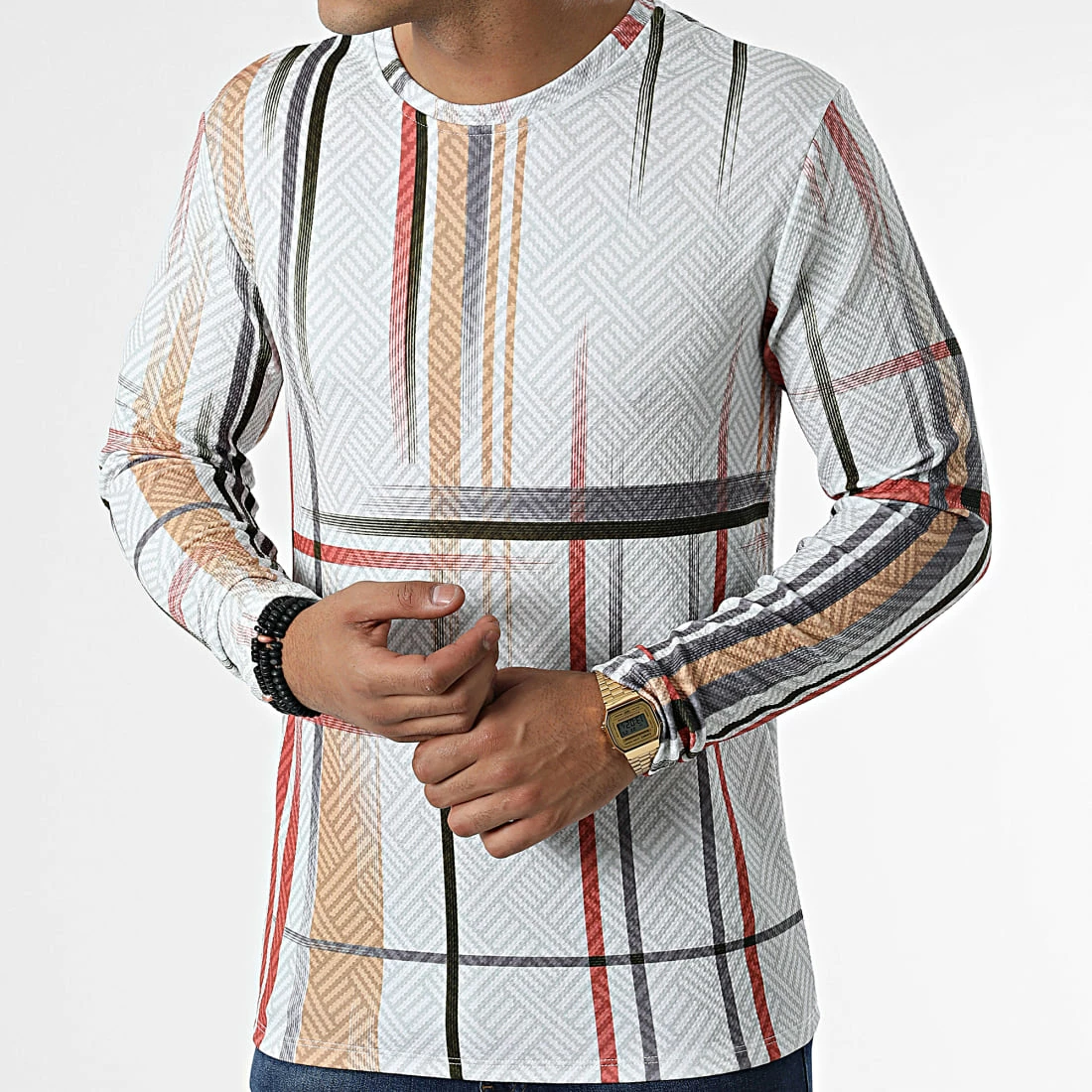 Meilleure vente ✨ Tee 👕 Shirt Manches Longues X16202 Beige de Frilivin 🔔 5 Meilleure vente ✨ Tee 👕 Shirt Manches Longues X16202 Beige de Frilivin 🔔 – Image 3