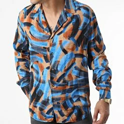 Grosses soldes 😉 Chemise Manches Longues X16273 Bleu Marron de Frilivin 👏 -Promos Frilivin Magasin frilivin 337543 X16273 20220920T155045 03