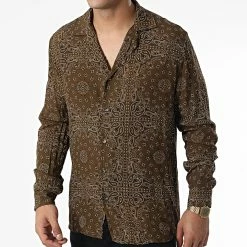 Meilleure affaire 🌟 Chemise Manches Longues X16272 Marron de Frilivin 👏