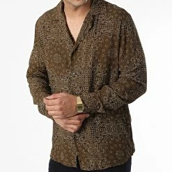 Meilleure affaire 🌟 Chemise Manches Longues X16272 Marron de Frilivin 👏 -Promos Frilivin Magasin frilivin 337545 X16272 MARRON 20220920T154616 03