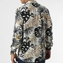 Grosses soldes 😍 Chemise Manches Longues Floral X16237 Beige Gris de Frilivin 🎁 -Promos Frilivin Magasin frilivin 337577 X16237 20220920T153132 04