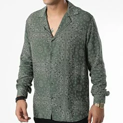 Bon marché 😀 Chemise Manches Longues X16272 Vert Kaki de Frilivin 🌟