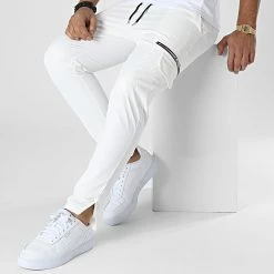 Promo ⌛ Pantalon Cargo X60063 Blanc de Frilivin 🤩 -Promos Frilivin Magasin frilivin 337590 X60063 WHITE 20220922T155432 03