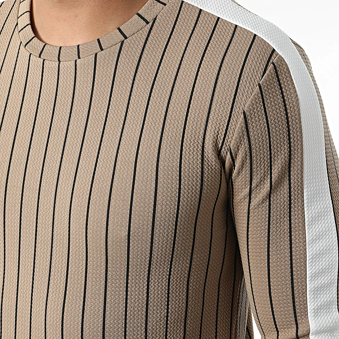 Acheter ❤️ Tee 👕 Shirt Manches Longues A Bandes Et Rayures FL038 Camel de Frilivin 👍 4 Acheter ❤️ Tee 👕 Shirt Manches Longues A Bandes Et Rayures FL038 Camel de Frilivin 👍 – Image 2