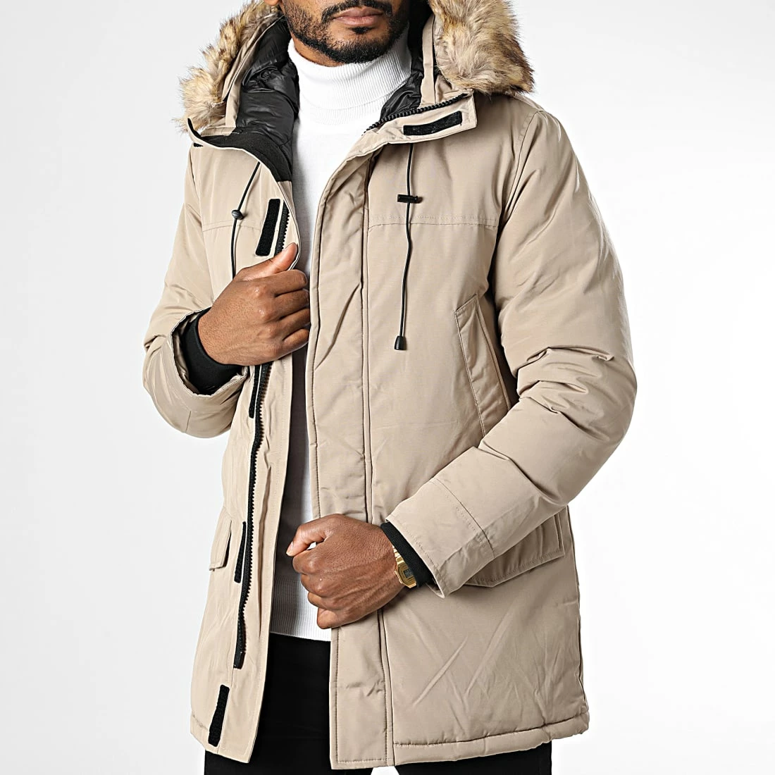 Meilleure affaire ⭐ Parka Fourrure FD81H80 Beige de Frilivin 🛒 3 Meilleure affaire ⭐ Parka Fourrure FD81H80 Beige de Frilivin 🛒