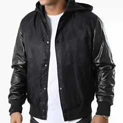 Vente flash 🧨 Veste Teddy Capuche 3A70 Noir de Frilivin 🥰 -Promos Frilivin Magasin frilivin 337632 3A70 BLACK 20220920T151111 03