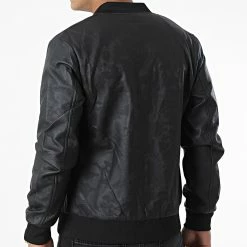 Grosses soldes 🛒 Veste Zippée Camouflage 3A63 Noir de Frilivin ⭐ -Promos Frilivin Magasin frilivin 337663 3A63 BLACK 20220920T150902 04