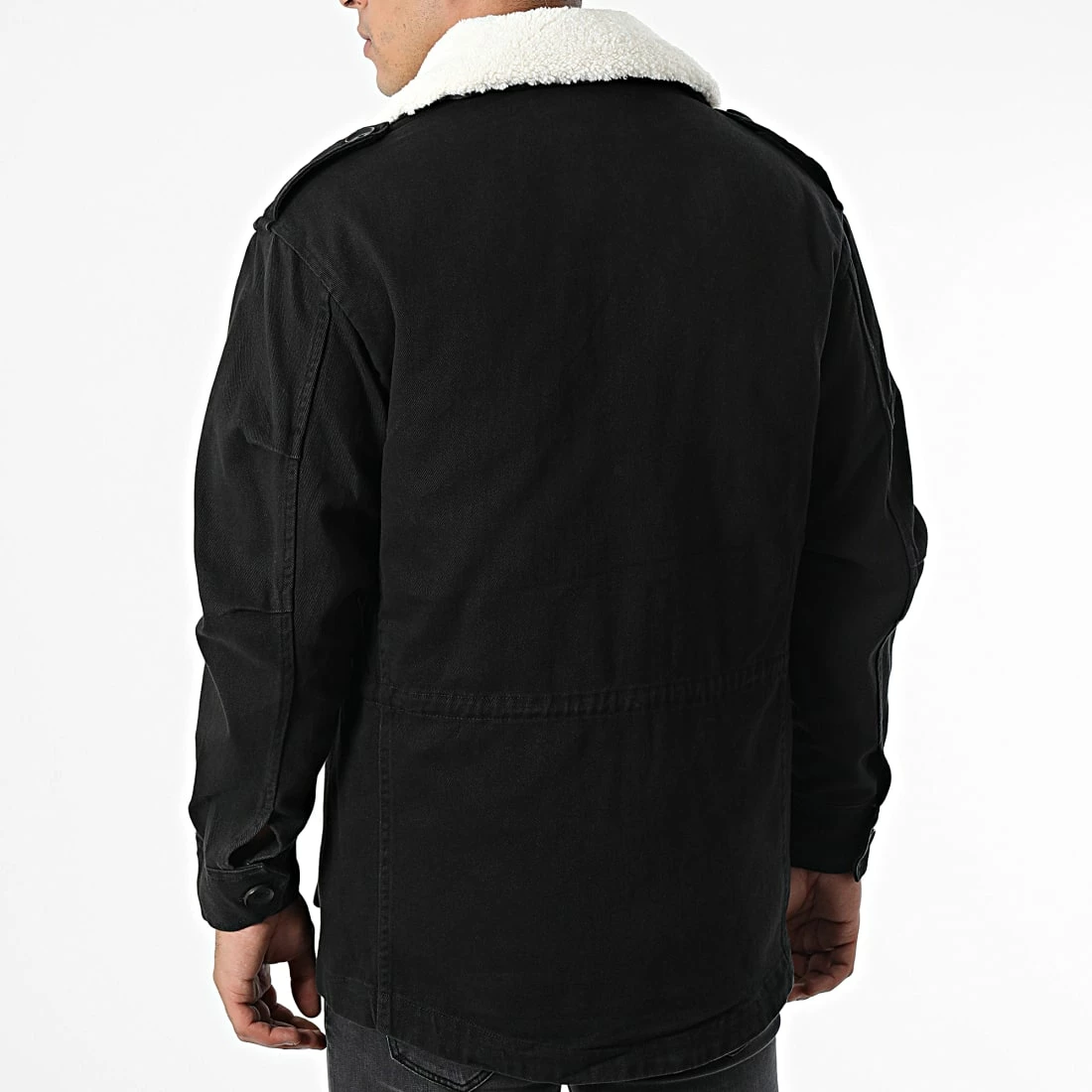 Sortie 🌟 Veste Jean Camouflage Col Mouton XH-8887 Noir de Frilivin 🤩 6 Sortie 🌟 Veste Jean Camouflage Col Mouton XH-8887 Noir de Frilivin 🤩 – Image 4