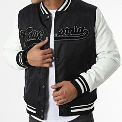 Tout neuf 🥰 Veste Teddy L926 Noir Blanc de Frilivin 🧨