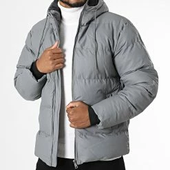 Bon marché 🎉 Doudoune Capuche FD8163 Gris de Frilivin 😍