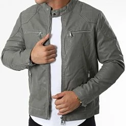 Sortie ✨ Veste Biker Reptile 88301A Gris de Frilivin 😉