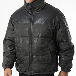 Grosses soldes 💯 Doudoune Camouflage 8838 Vert Kaki Noir de Frilivin 👏