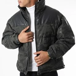 Grosses soldes 💯 Doudoune Camouflage 8838 Vert Kaki Noir de Frilivin 👏 -Promos Frilivin Magasin frilivin 337734 8838 BLACK 20220920T151348 03