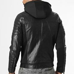 Vente flash 🌟 Veste Biker Capuche 8839 Noir de Frilivin 🥰 -Promos Frilivin Magasin frilivin 337736 8839 1 BLACK 20220916T160221 04