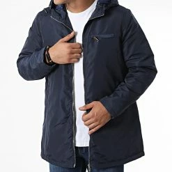 Meilleure vente 💯 Parka QQ160B8 Bleu Marine de Frilivin 👍