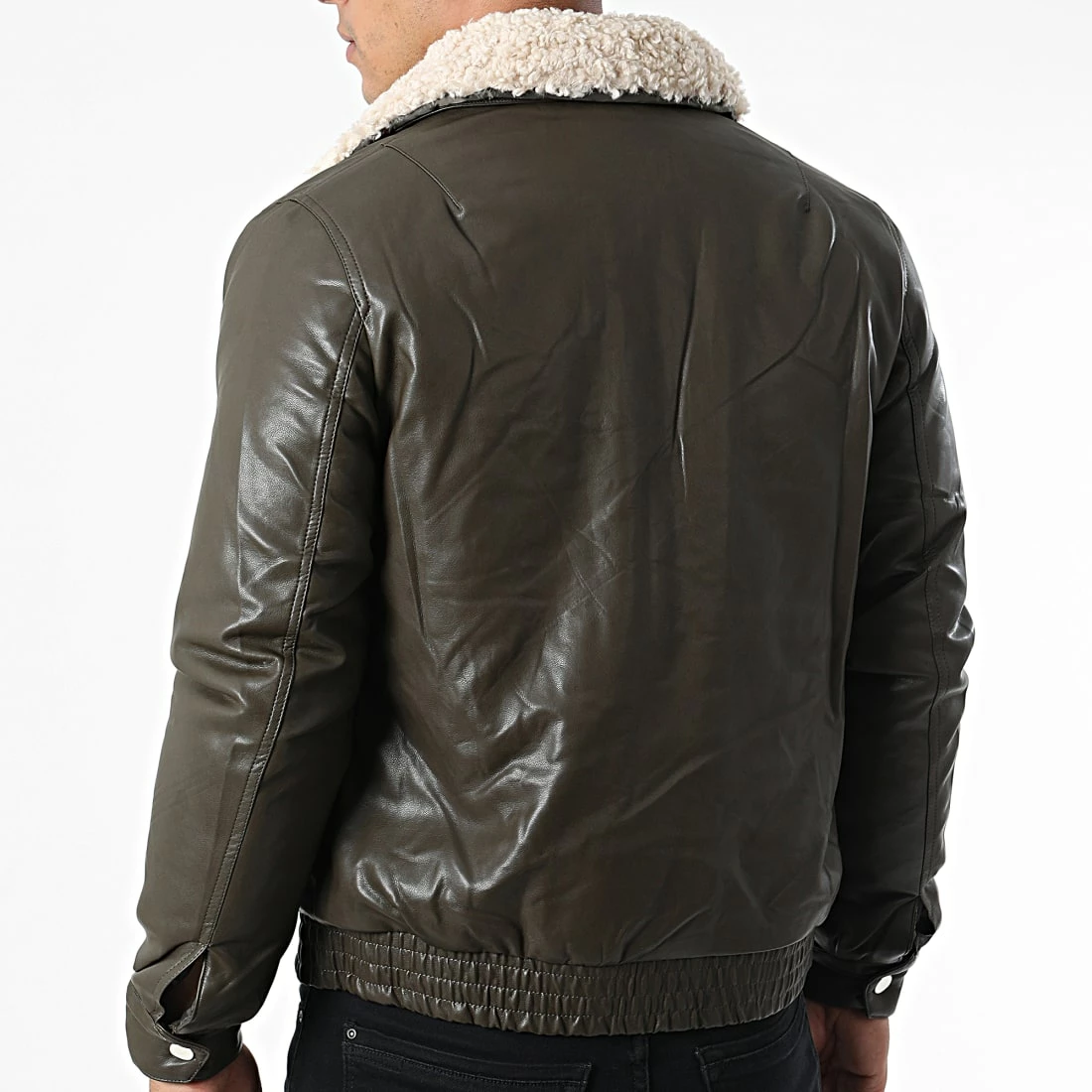 Meilleure vente 😉 Veste Zippée XH-8883 Col Mouton Marron de Frilivin 🎁 6 Meilleure vente 😉 Veste Zippée XH-8883 Col Mouton Marron de Frilivin 🎁 – Image 4