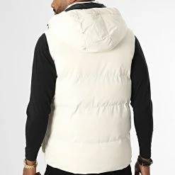 Grosses soldes 🎉 Doudoune Capuche Sans Manches AB672C Beige Clair de Frilivin 😀 -Promos Frilivin Magasin frilivin 337763 AB672C 15 20220916T160109 04